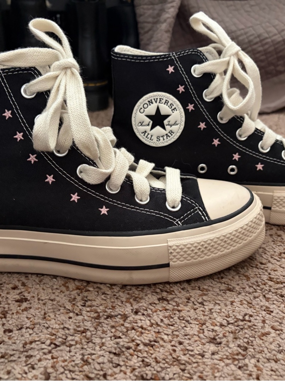 Converse Platform Black High Top Chuck Taylor
